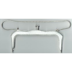 Tasbeugel 15cm verzilverd met ketting