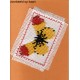 Borduurpakket geel/zwart/rood vlinder 5x8cm