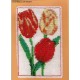 Borduurpakket Tulpen 10x15cm.