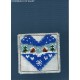 Borduurpakket hart sneeuwlandschap 8x8cm