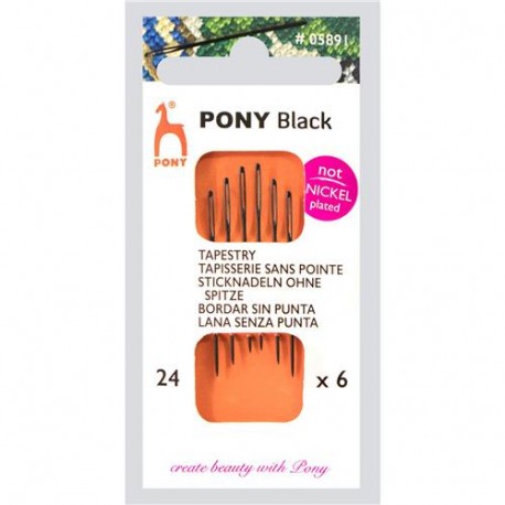 Pony orduurnaald zwart 24mm