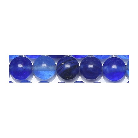 Edelsteen 8mm blue hair quartz ca. 38cm