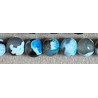 Edelsteen 8mm blue fire agate ca. 38cm.