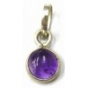 Hanger 11mm zilver met blauwe steen