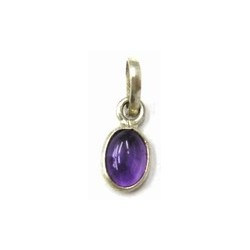 Hanger 11mm zilver met blauwe steen