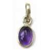 Hanger 11mm zilver met blauwe steen