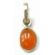 Hanger 11mm zilver met oranje steen