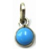 Hanger 11mm zilver met turkoois