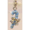 Swarovski zuurstok met strik blauw