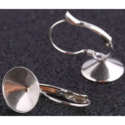 Oorhanger voor 12mm rivoli zkl. pp