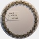 Armband verenstaal 5,5cm zwart dragon eye