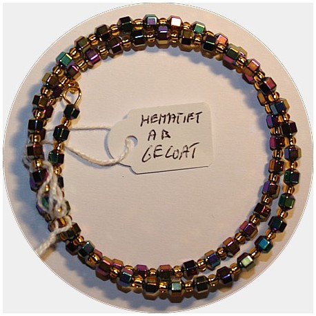 Armband verenst. 5,5cm Hematiet 6-hoek 4,5x4mm