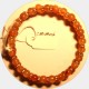 Armband verenstaal 5,5cm Carneool 6mm rond