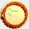 Armband verenstaal 5,5cm Carneool 6mm rond