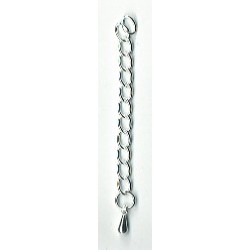 verlengketting 5cm zilverkleurig met bal 5st