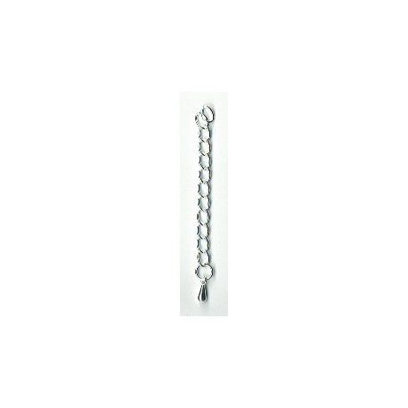 verlengketting 5cm zilverkleurig met bal 5st