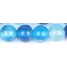 Edelsteen 6mm rond onyx blauw streng ca 38cm.