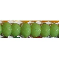Facetkr disc 3x4,5 opaal groen ca 110st
