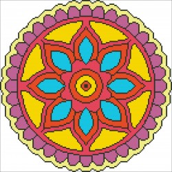Borduurpakket kralen Madala 32x32cm