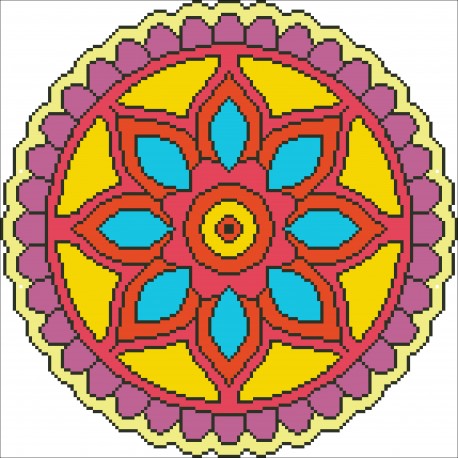 Borduurpakket kralen Madala 32x32cm