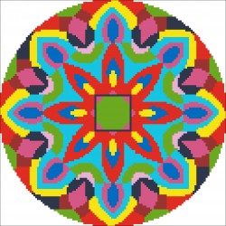 Borduurpakket kralen Mandala 27,5x27,5cm