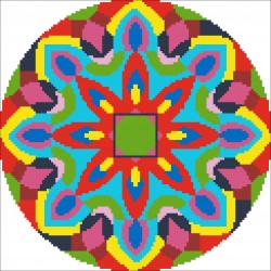 Borduurpakket kralen Mandala 27,5x27,5cm