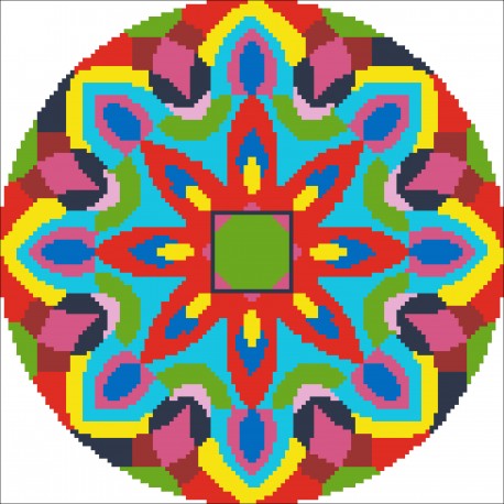 Borduurpakket kralen Mandala 27,5x27,5cm