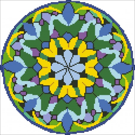 Borduurpakket kralen Mandala 28x28cm