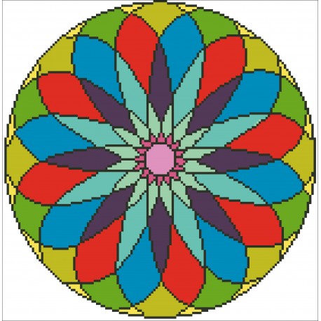 Borduurpakket kralen Mandala 31x31cm