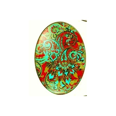 Cabochon 30x40mm orientale figuren