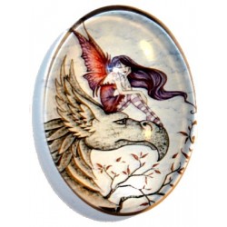 Cabochon 30x40mm Feeën figuren