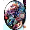 Cabochon 30x40mm Pioenrozen
