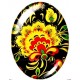 Cabochon 30x40mm bloemen kunst