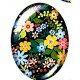 Cabochon 30x40mm bloemen kunst