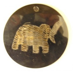hanger van hoorn rond olifant 60mm p.st