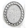Brochespeld voor 18x25mm cabochon zilverkl.