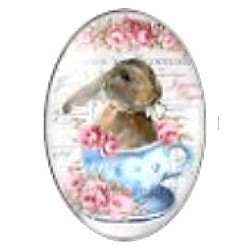 Cabochon 18x25mm rabbit