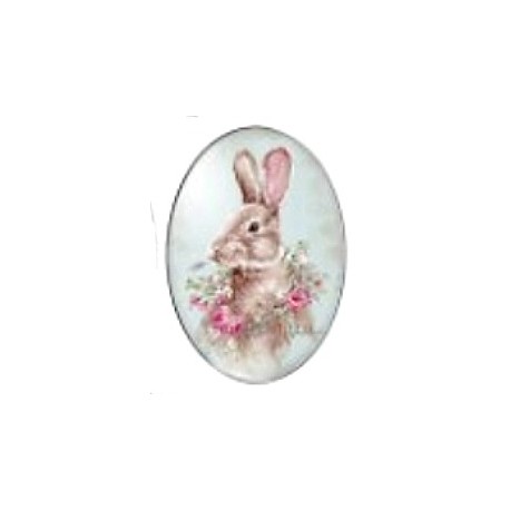 Cabochon 18x25mm rabbit