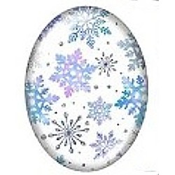 Cabochon 18x25mm wintermotieven