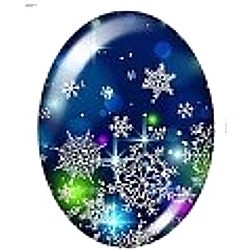 Cabochon 18x25mm wintermotieven