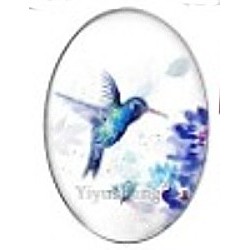 Cabochon 18x25mm vogels