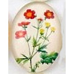 Cabochon 18x25mm bloemen