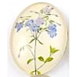 Cabochon 18x25mm bloemen