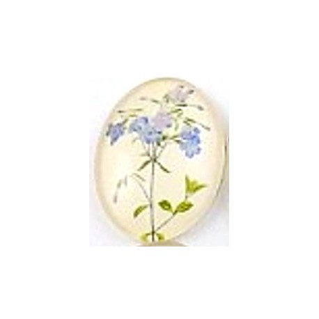 Cabochon 18x25mm bloemen