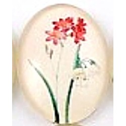 Cabochon 18x25mm bloemen