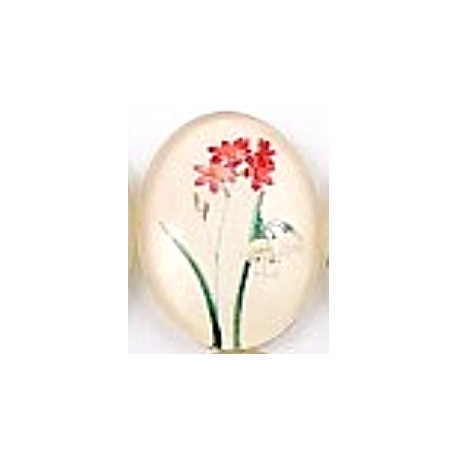 Cabochon 18x25mm bloemen