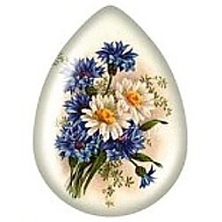 Cabochon druppelvorm 18x25mm bloemen