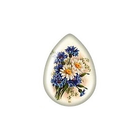 Cabochon druppelvorm 18x25mm bloemen