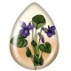 Cabochon druppelvorm 18x25mm bloemen