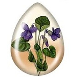 Cabochon druppelvorm 18x25mm bloemen